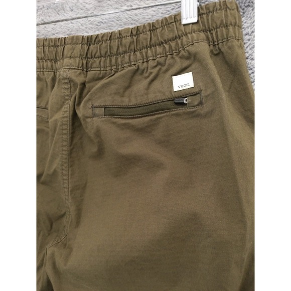 Vuori Ripstop Pants Olive Green Organic Cotton Elastic‎ Waist Drawstring Sz S - Picture 7 of 9